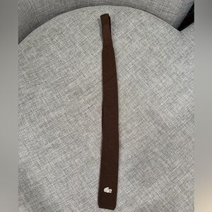 Vintage Wool Lacoste Chocolate Brown Knit Tie